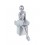 Statuette Danseuse : Petite Ballerine, Mod 2, Argent, H 19 cm