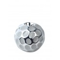 Bougeoir design céramique : Modèle Silver Groove, Grand, Diam 13 cm