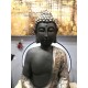 Statuette Bouddha, Collection Black Silver, H 64 cm