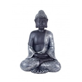 Statuette Bouddha, Collection Black Silver, H 64 cm