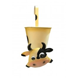 Le pot ou range-tout Vache à suspendre, H 38 cm