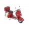 Scooter Miniature métal Vintage, Couleur Rouge, Modèle Italia L 26 cm