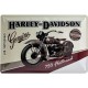 Plaque 3D métal Harley Davidson : 750 Flathead, 20 x 30 cm