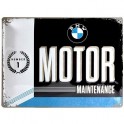 Plaque 3D Métal BMW : Motor Maintenance, 40 x 30 cm