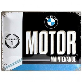 Plaque 3D metallique BMW service