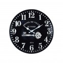 Horloge rétro en métal, Mod Hotel de Ville Paris, Diam 40 cm
