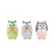 Set 3 Chouettes de la sagesse, H 6,5 cm