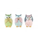 Set 3 Chouettes de la sagesse, H 6,5 cm