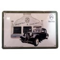 Plaque Métal bombée : Citroën Traction, 30 x 20 cm