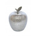 Fruit déco : Pomme en métal, Fintion Aluminium, H 18 cm