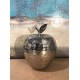 Fruit déco : Pomme en métal, Fintion Aluminium, H 18 cm