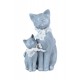 Figurine Chat & Chaton, Collection CHARLOTTE, H 21 cm