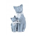 Figurine Chat & Chaton, Collection CHARLOTTE, H 21 cm