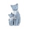 Figurine Chat & Chaton : Collection CHARLOTTE, H 21 cm