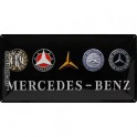 Plaque 3D Métal MERCEDES-Benz : Logo Evolution, 50 x 25 cm