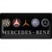 Plaque 3D Métal MERCEDES-Benz : Logo Evolution, 50 x 25 cm