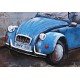 Tableau sur Bois & Métal 3D : La 2CV bleue, L 120 cm