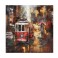Tableau Métal 3D : Le Tramway Rouge, Urban Traffic, H 60 cm