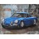 Tableau Métal 3D : La Berlinette Renault Alpine A110 bleue, L 80 cm