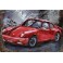 Tableau sur Bois & Métal 3D : La Porsche 911 Turbo, Rouge, L 80 cm