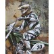 Tableau sur Bois & Métal 3D : Enduro Moto Cross, H 100 cm