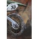 Tableau sur Métal 3D : Enduro Moto Cross, H 100 cm