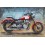 Tableau Métal 3D : La Moto Triumph, Rouge et Grise, L 120 cm