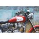 Tableau Métal 3D : La Moto Triumph, Rouge et Grise, L 120 cm