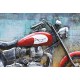 Tableau Métal 3D : La Moto Triumph, Rouge et Grise, L 120 cm