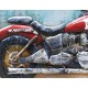 Tableau Métal 3D : La Moto Triumph, Rouge et Grise, L 120 cm