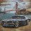 Tableau sur Métal 3D : La Ford Mustang devant le Golden Gate, H 100 cm
