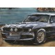 Tableau sur Bois & Métal 3D : La Ford Mustang devant le Golden Gate, H 100 cm