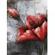 Tableau sur Bois & Métal 3D : Les coquelicots rouges, L 120 cm