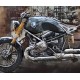 Tableau Métal 3D : La Moto BMW, Routière sportive grise, L 80 cm