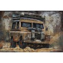 Tableau sur Métal 3D : Le 4X4 Land Rover Baroudeur, L 120 cm