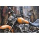 Tableau sur Métal 3D : La Moto Harley Davidson, L 120 cm