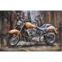 Tableau sur Métal 3D : La Moto Harley Davidson, L 120 cm