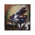 Tableau sur Métal 3D : Piano Colorato, H 100 cm