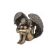 Statuette Homme, effet Bronze : Mi-ange, Hauteur 13 cm