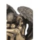 Statuette Homme, effet Bronze : Mi-ange, Hauteur 13 cm