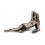 Statuette femme nue, effet bronze : Caresse, L 21 cm