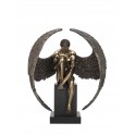 Statuette XXL : Ange nu sur socle, Mod Antic Line, H 61 cm