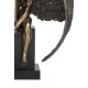Statuette XL résine : Ange nu sur socle, Effet Antic Line, H 61 cm