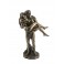 Statuette couple nu, effet bronze : Engagement, L 28 cm