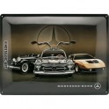 Plaque 3D Métal Mercedes-Benz : Design Evolution, 40 x 30 cm