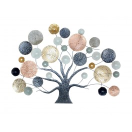 Décoration Murale : Arbre de Vie XL Multicolore, L 113 cm