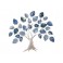 Décoration Murale : Arbre de Vie XL, Bleu & Argent, L 90 cm