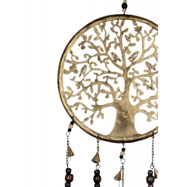 Décoration à supendre : Arbre de Vie, format attrape-rêves, H 75 cm