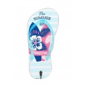 Patère Murale thème Plage : Tong Summertime, Fuchsia, H 27 cm