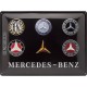 Plaque 3D Métal Mercedes-Benz : Logo Evolution, 40 x 30 cm